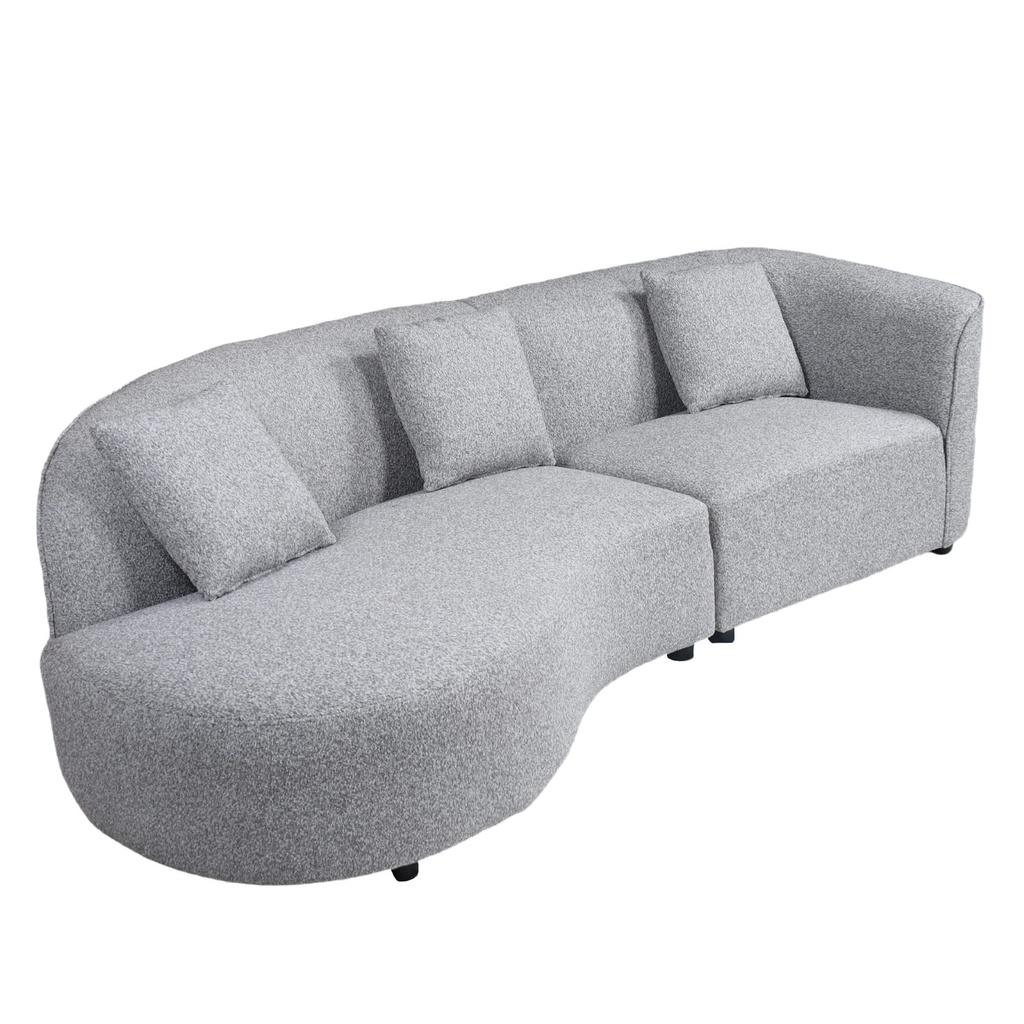 Sofá seccional Reims gris oscuro