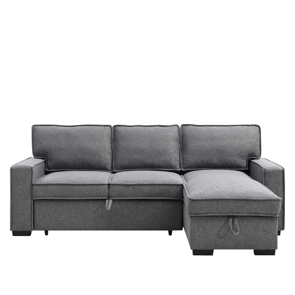 Sofá seccional cama Guido gris oscuro