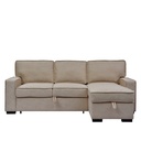 Sofá cama seccional Guido café