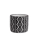 Macetero cerámica 11cm cemento étnico BN