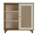 Buffet 1 puerta Charlotte Roble-Blanco