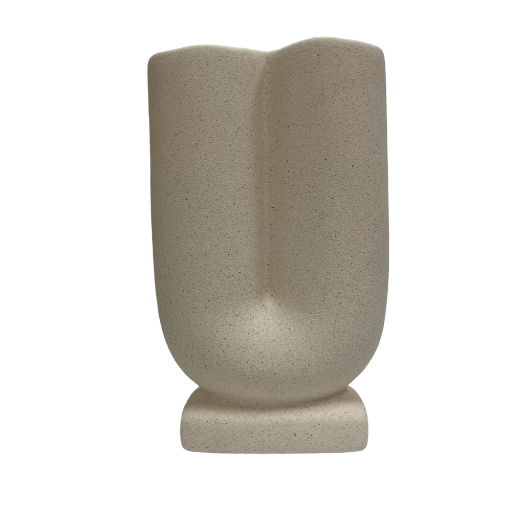 Florero cerámica tubular 12.5x20.3cm