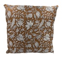 Cojín 45x45cm print flor ocre