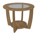 Mesa centro Curve café