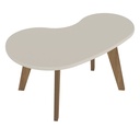 Mesa centro orgánica blanco