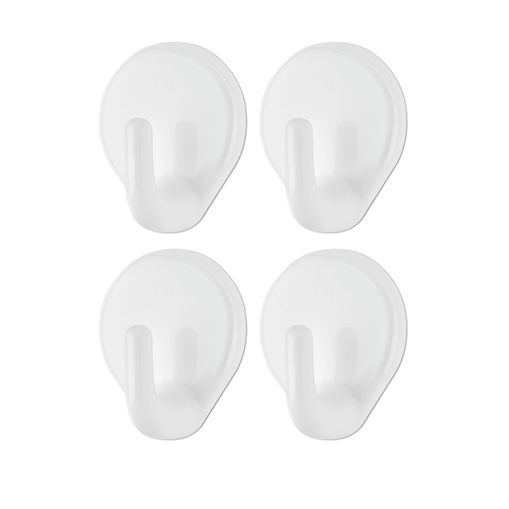Set 4 ganchos adh. Blanco
