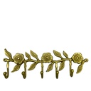 Perchero dorado flores 41cm