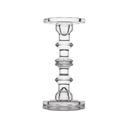 Portavelas vidrio transparente 22,5cm