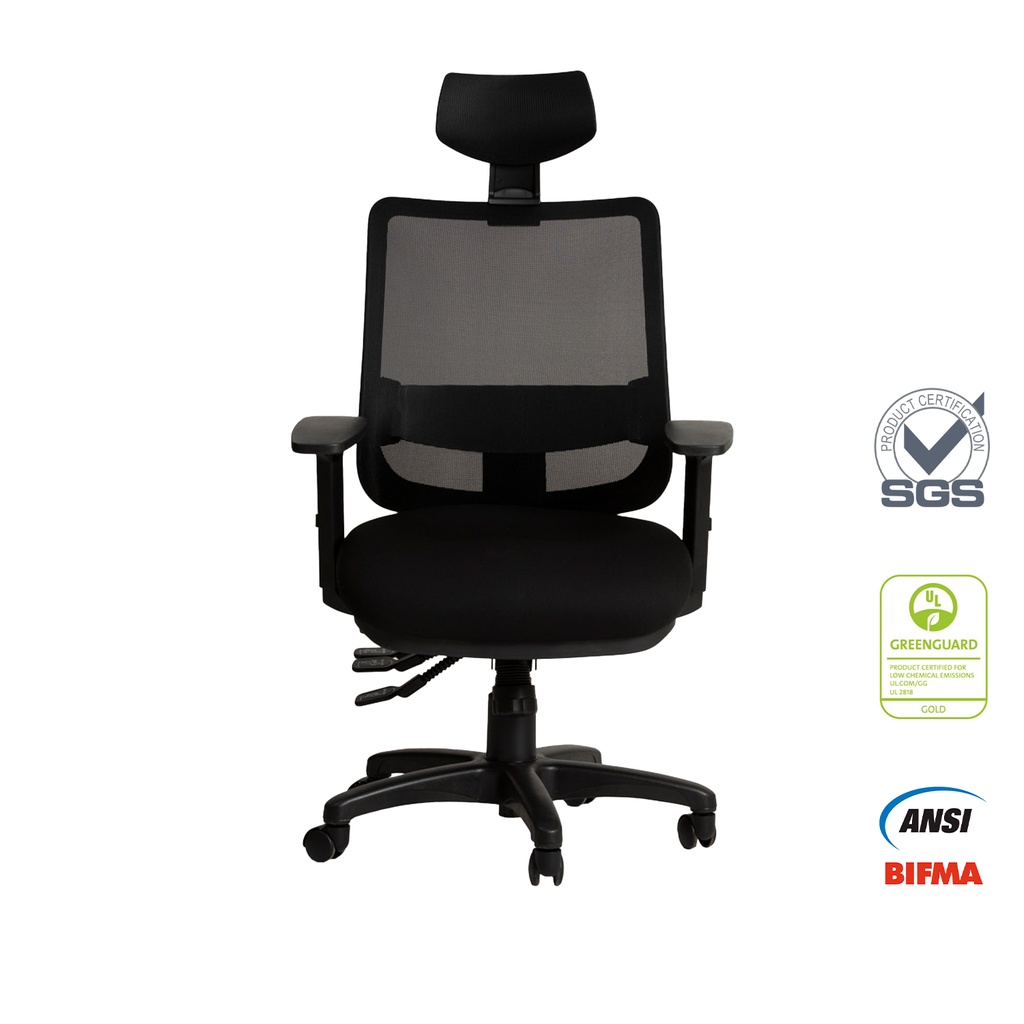 Silla oficina alta Saga negro