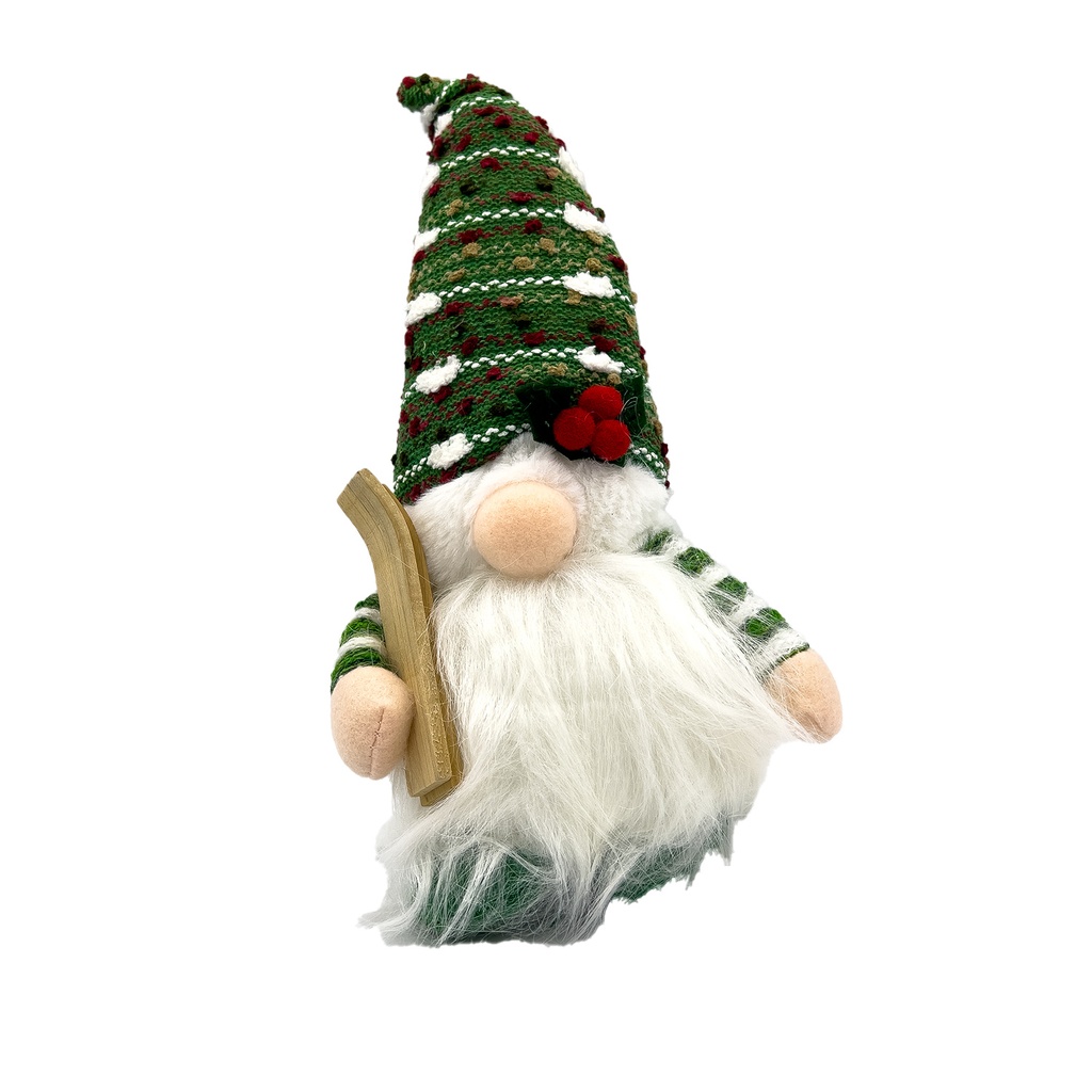 Gnomo navidad 28cm con luz verde
