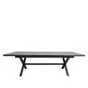 Mesa terraza extensible Ravello vidrio templado gris 200/260cm