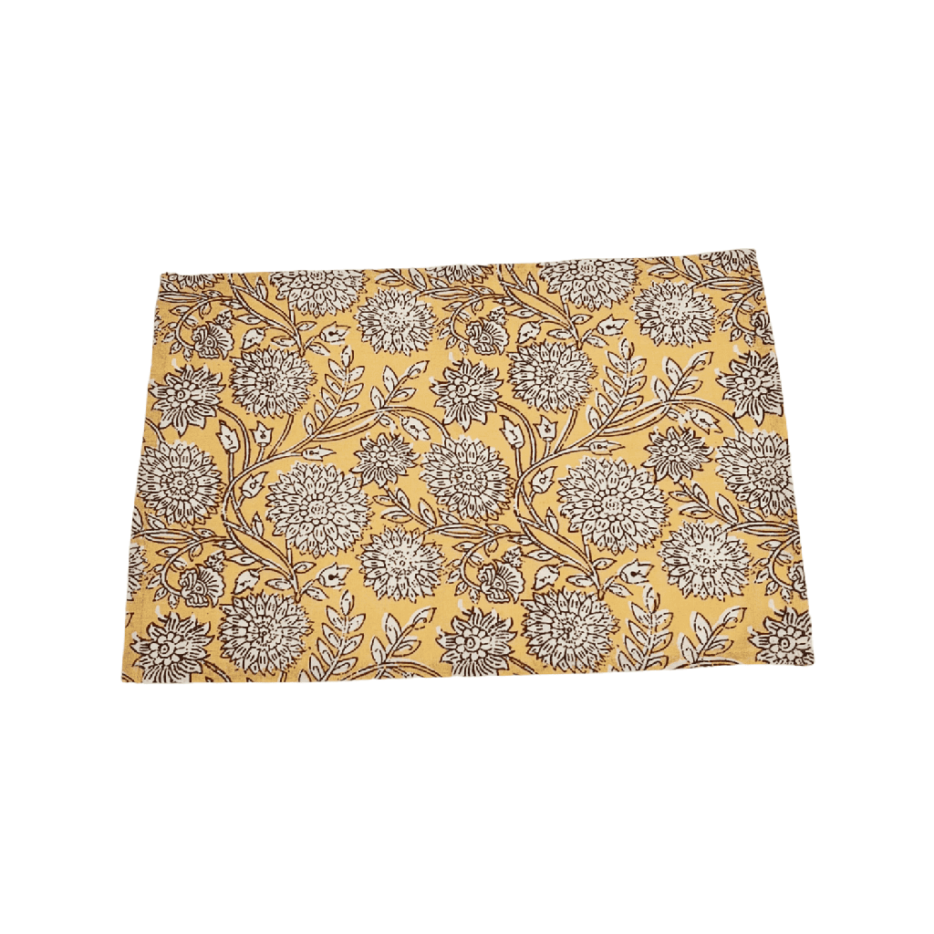 Individual 33x45cm flower print crudo