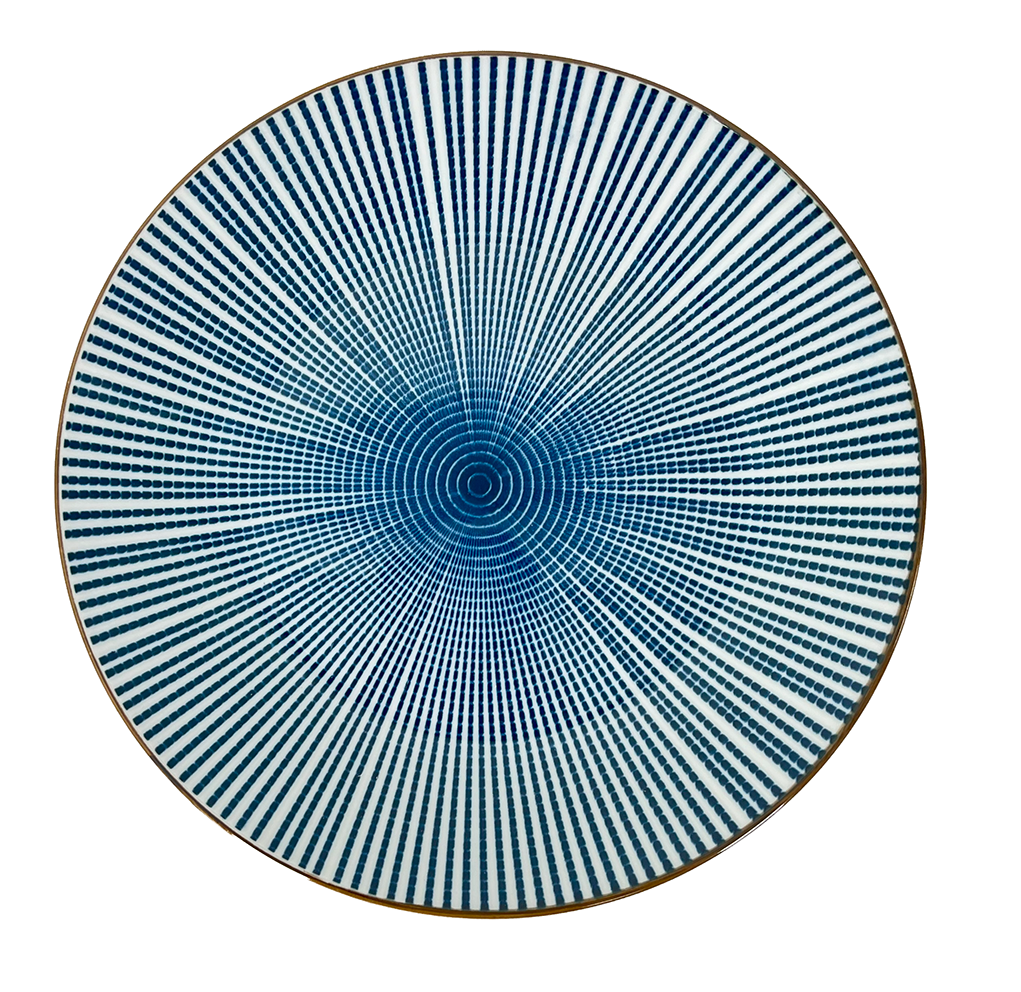 Plato bajo rayas 17,8cm