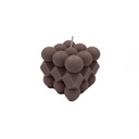Vela cubo rubik 6cm café