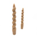 Vela larga ranurada 18cm café set 2 