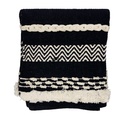 Alfombra 150x210cm líneas shaggy BN