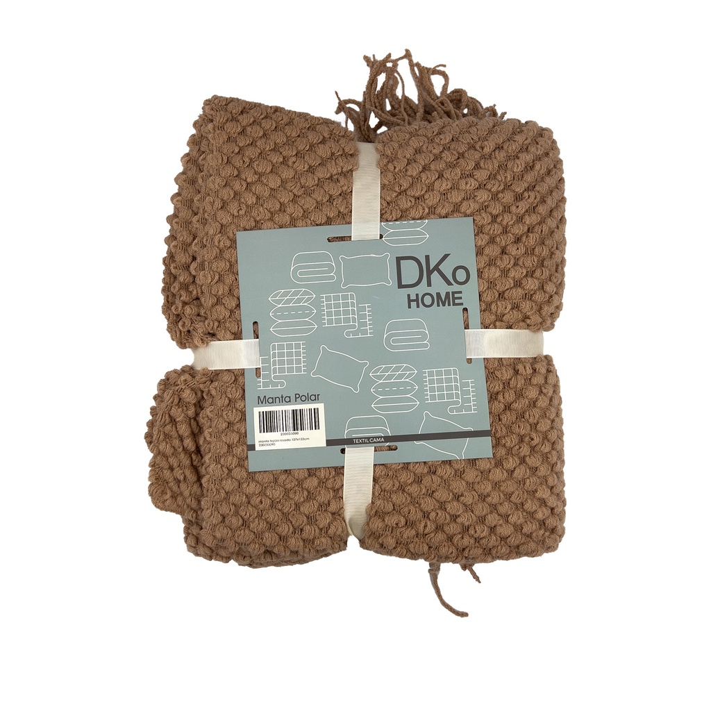 Manta 127x125cm tejida rosado