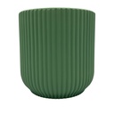 Macetero cerámica 14cm ranurado menta
