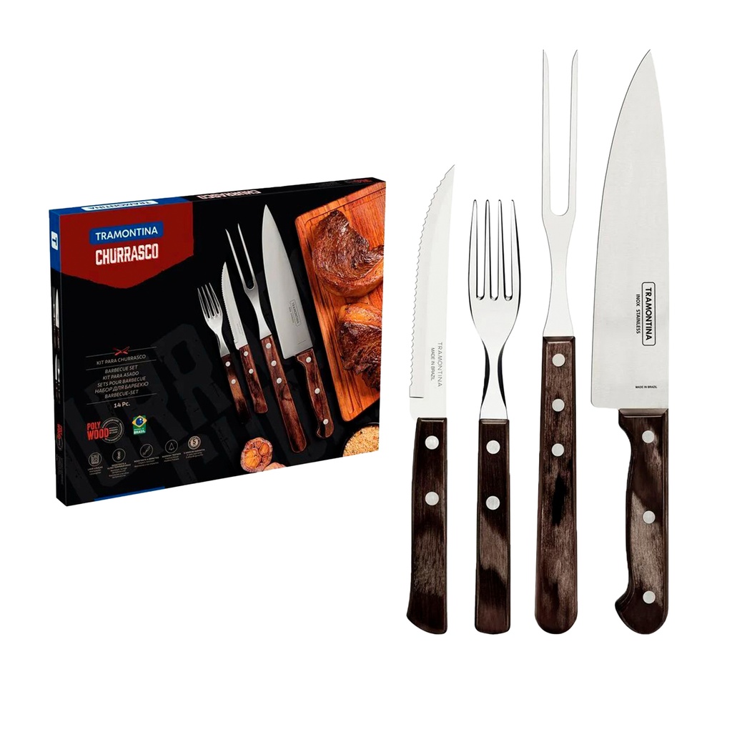 Juego para asado 14 pzas