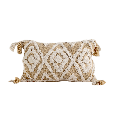 Cojín 30x50cm rombos crudo