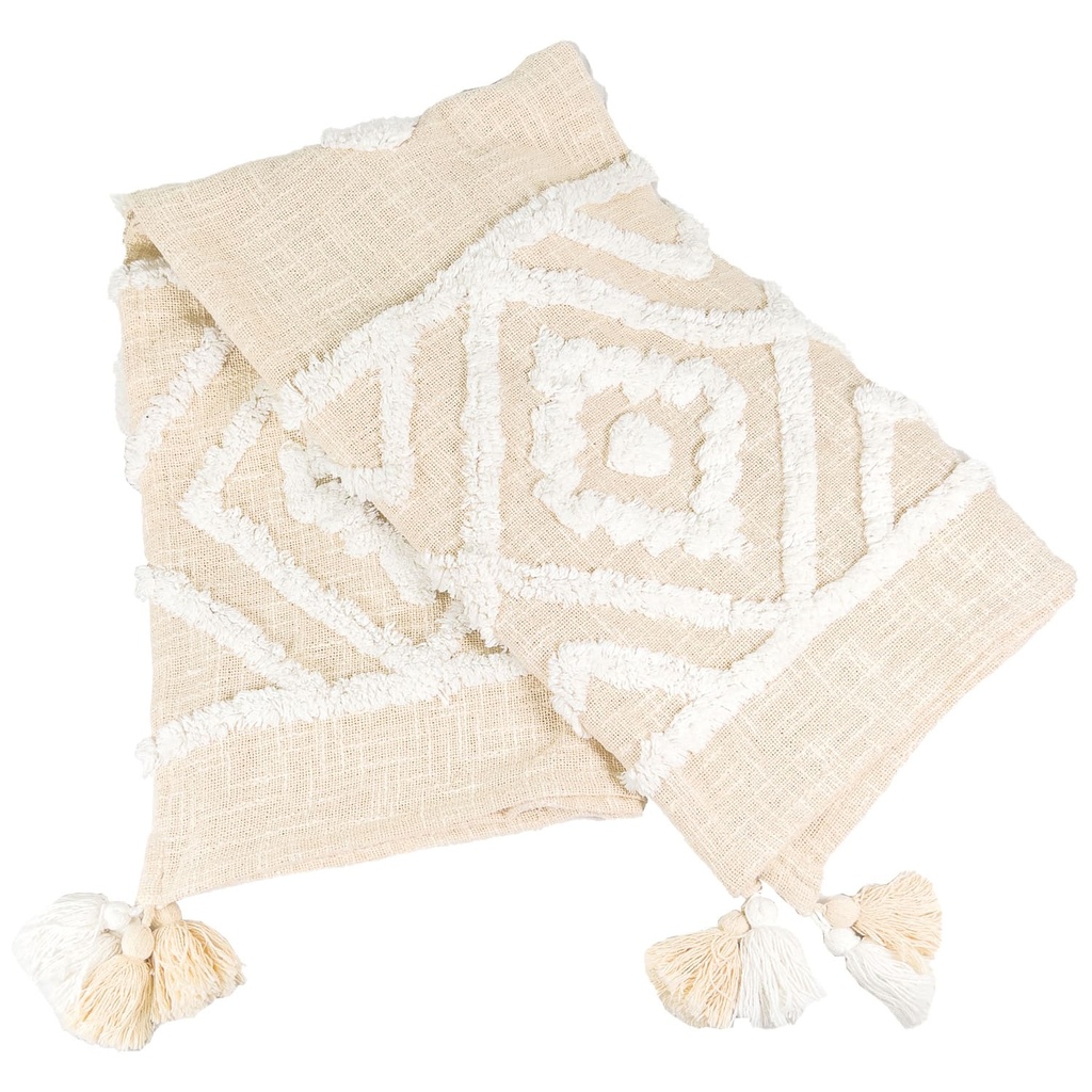 Manta 130x170cm rombos crudo