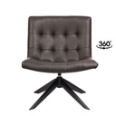 Poltrona giratoria PU Nairobi negro b/metal