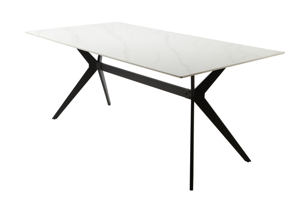 Mesa comedor 6 puestos Akila blanco mate