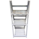 Estante rústico 3 niveles gris 34x77cm