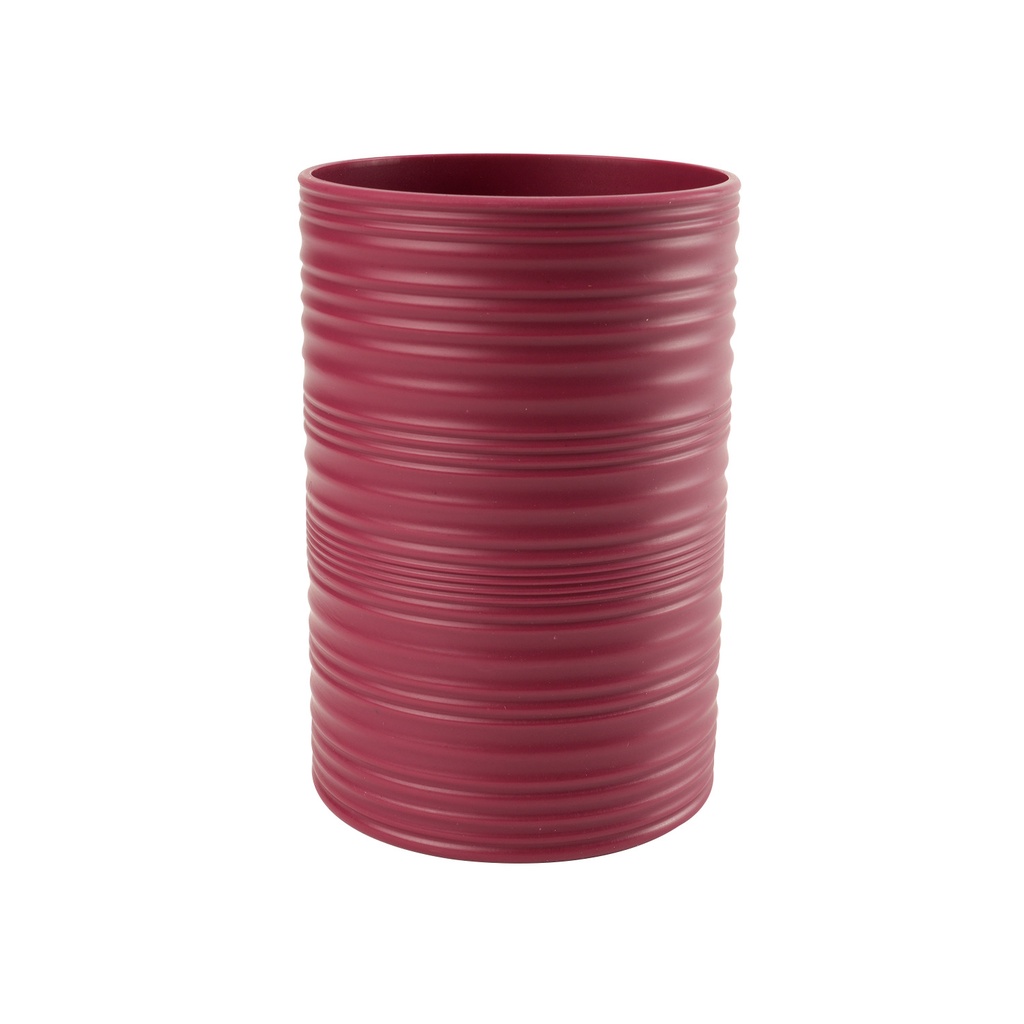 Vaso plástico estriado turquesa