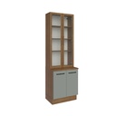 Vitrina 4 puertas Agata gris 70cm