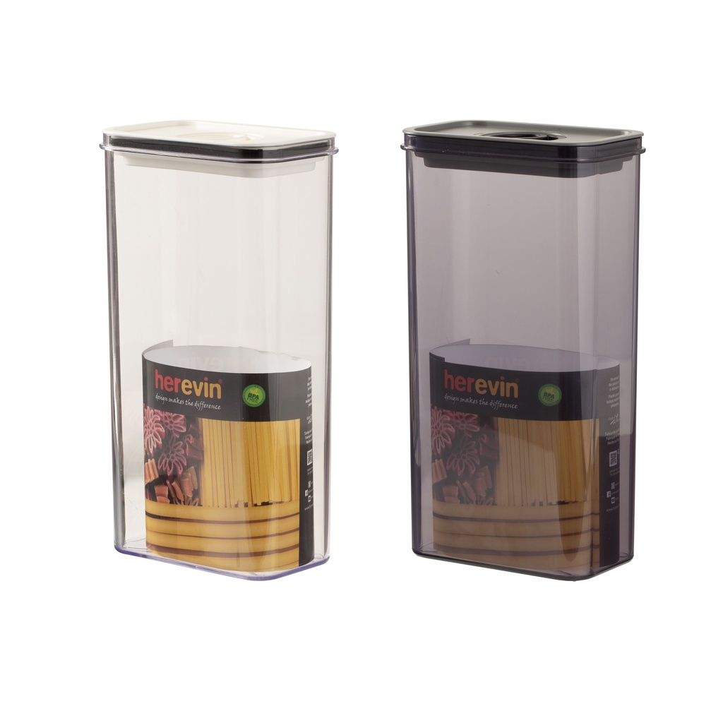 Contenedor plástico hermético blanco/negro 3lt