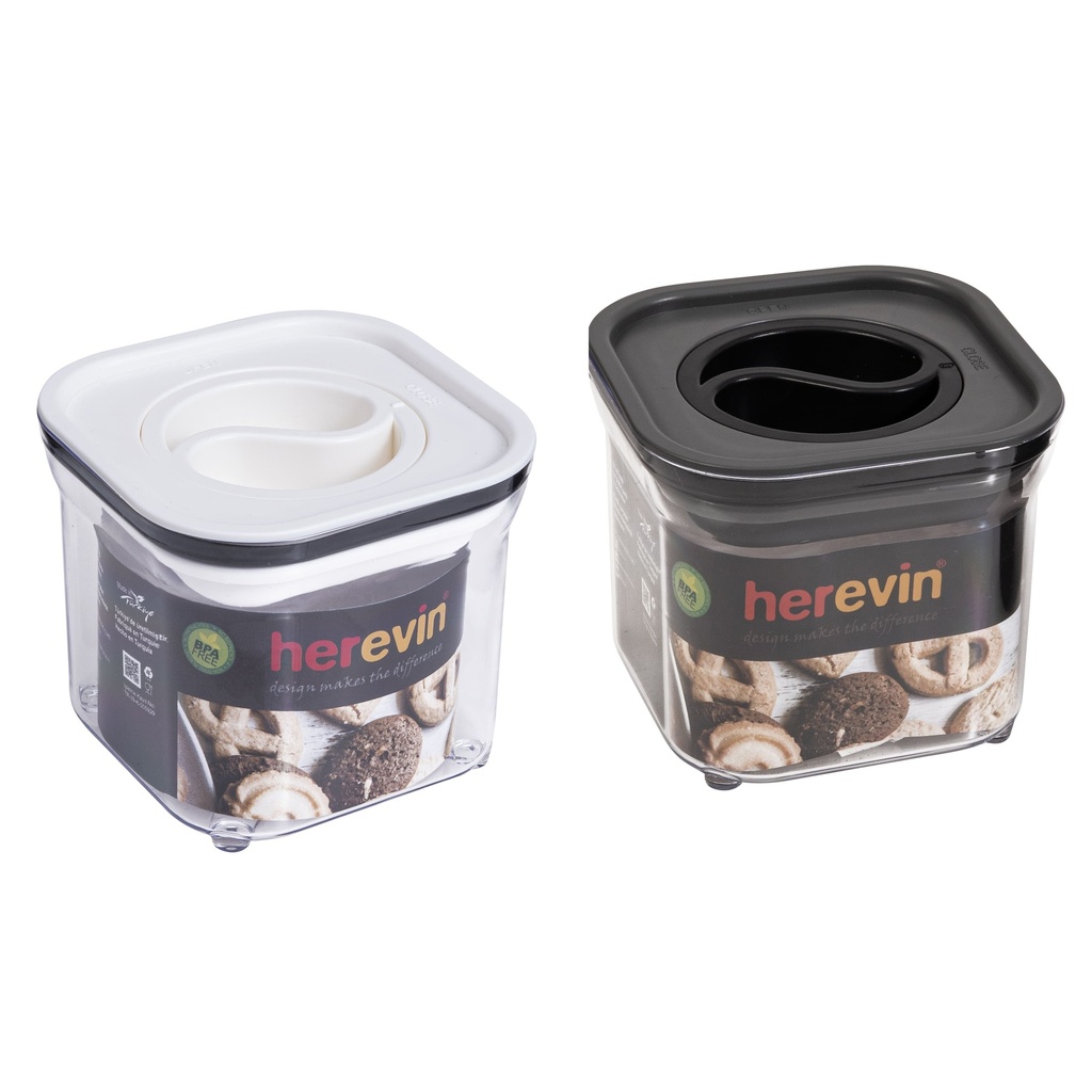 Contenedor plástico hermético blanco/negro 700ml