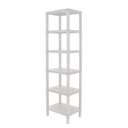 Estante plástico blanco 6 niveles 39x23x145,5cm