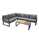 Juego living terraza seccional Beckman gris
