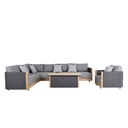 Juego living terraza seccional Ámbar 4 pzas