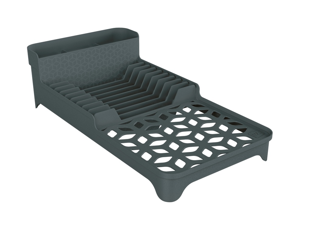 Secaplatos plástico gris 40,8x20,7x11,5cm