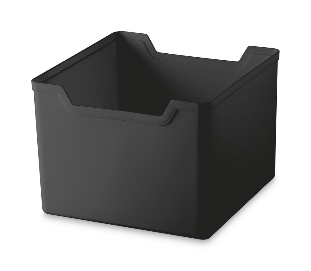 Caja organizadora plástico negro 20x20x15cm