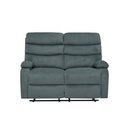 Sofá reclinable 2 cuerpos Logan gris oscuro