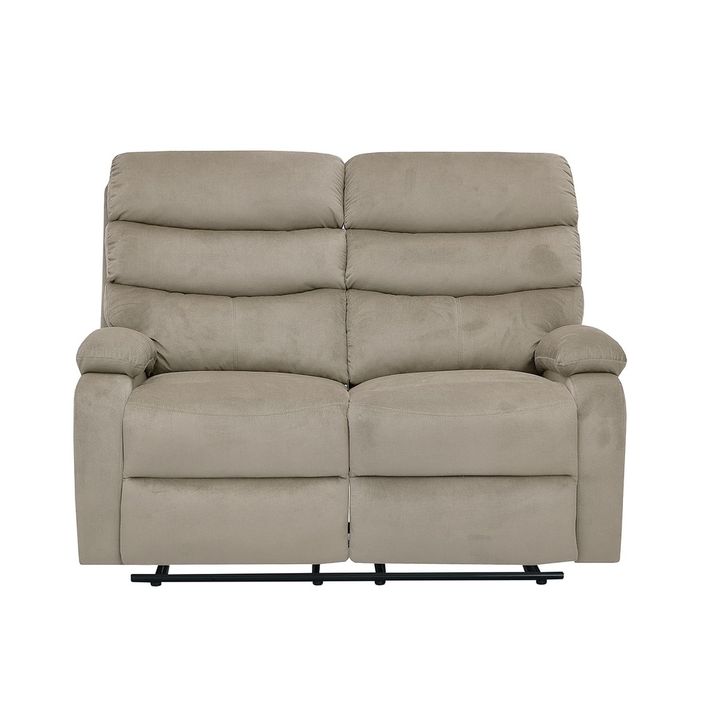 Sofá reclinable 2 cuerpos Logan gris claro 