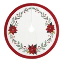 Base árbol navidad 120cm crudo flores