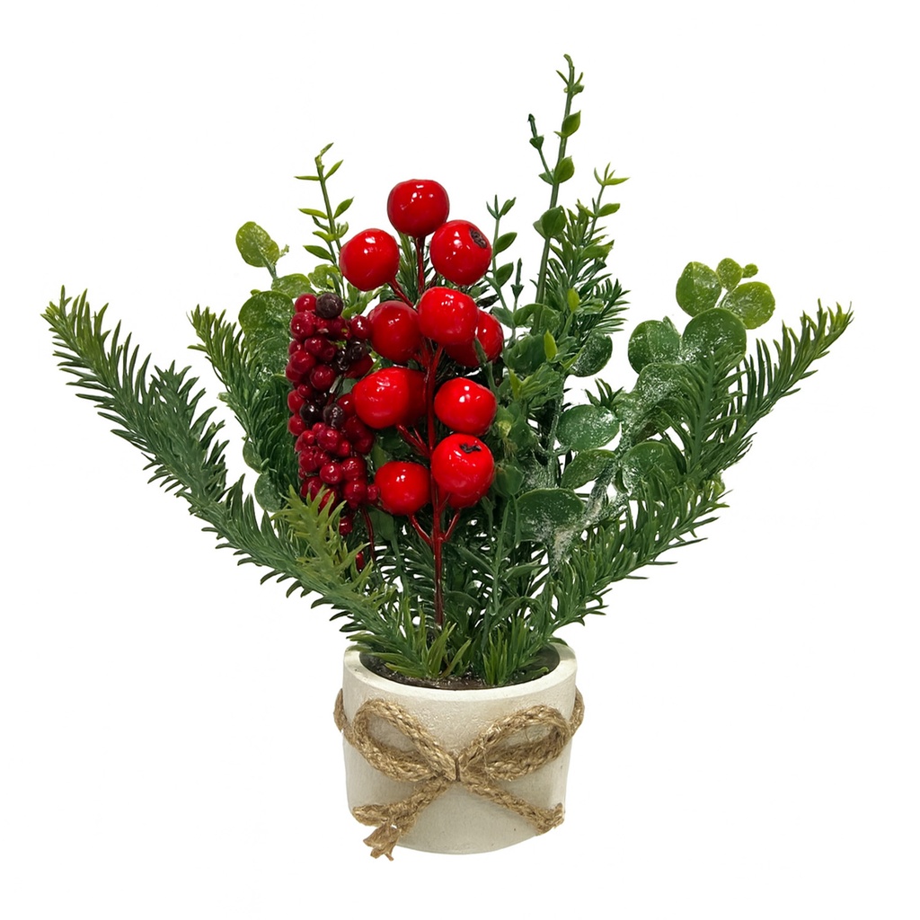 Arreglo navidad ramas 25cm 