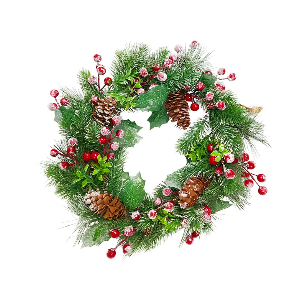 Corona navidad 35cm clásica