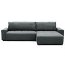 Sofa cama reversible seccional Essen gris oscuro