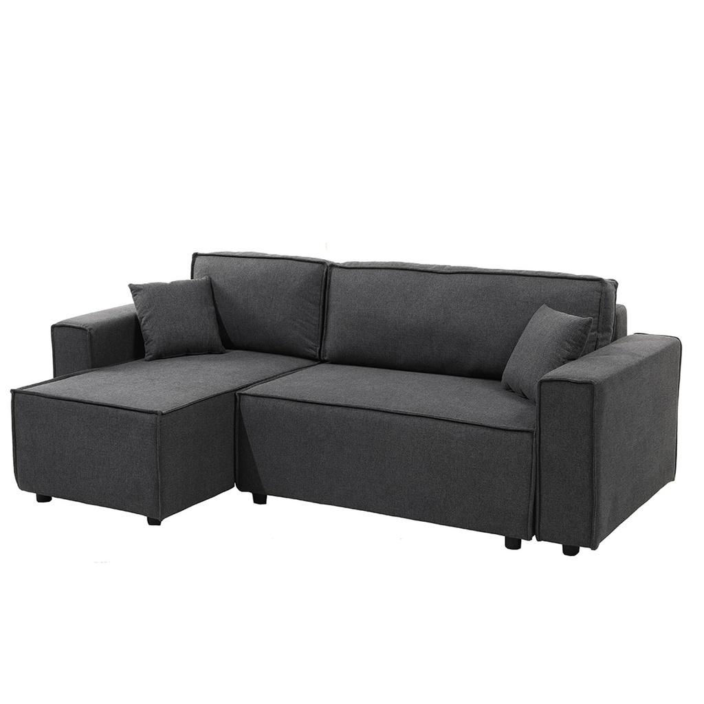 Sofá cama seccional Vito gris oscuro edición touch