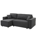 Sofá cama seccional Vito gris oscuro edición touch