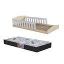 Cama Montessori c/colchón Supreme D23 1 plaza