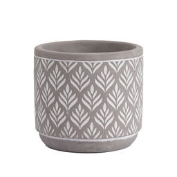 [230005990] Macetero cerámica 14cm cemento rama GB