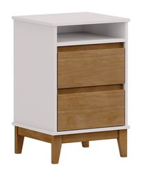 [230013426] Velador Prata madera 2 cajones