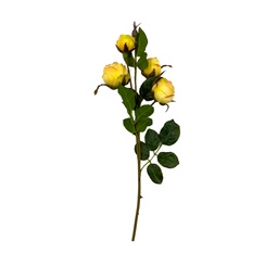 [230030204] Flor rosa artificial amarillo 61cm