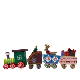 [230030645] Tren navidad 20cm colores madera